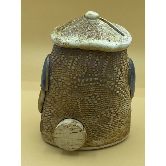 Mahon Art Face Pottery Golfer Wearing Golf Hat Club Signed Bank Big Cork - Picture 4 of 11